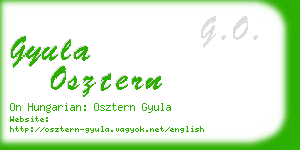 gyula osztern business card